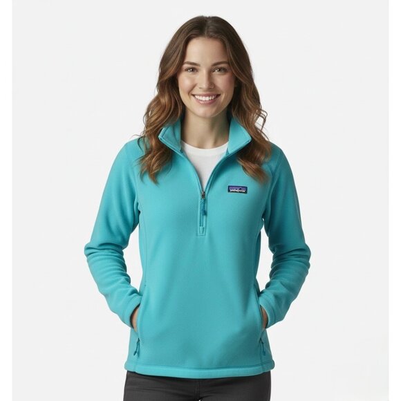 Patagonia Jackets & Blazers - Patagonia Quarter-Zip Blue Fleece Pullover Jacket | Athleisure Gorpcore Coastal